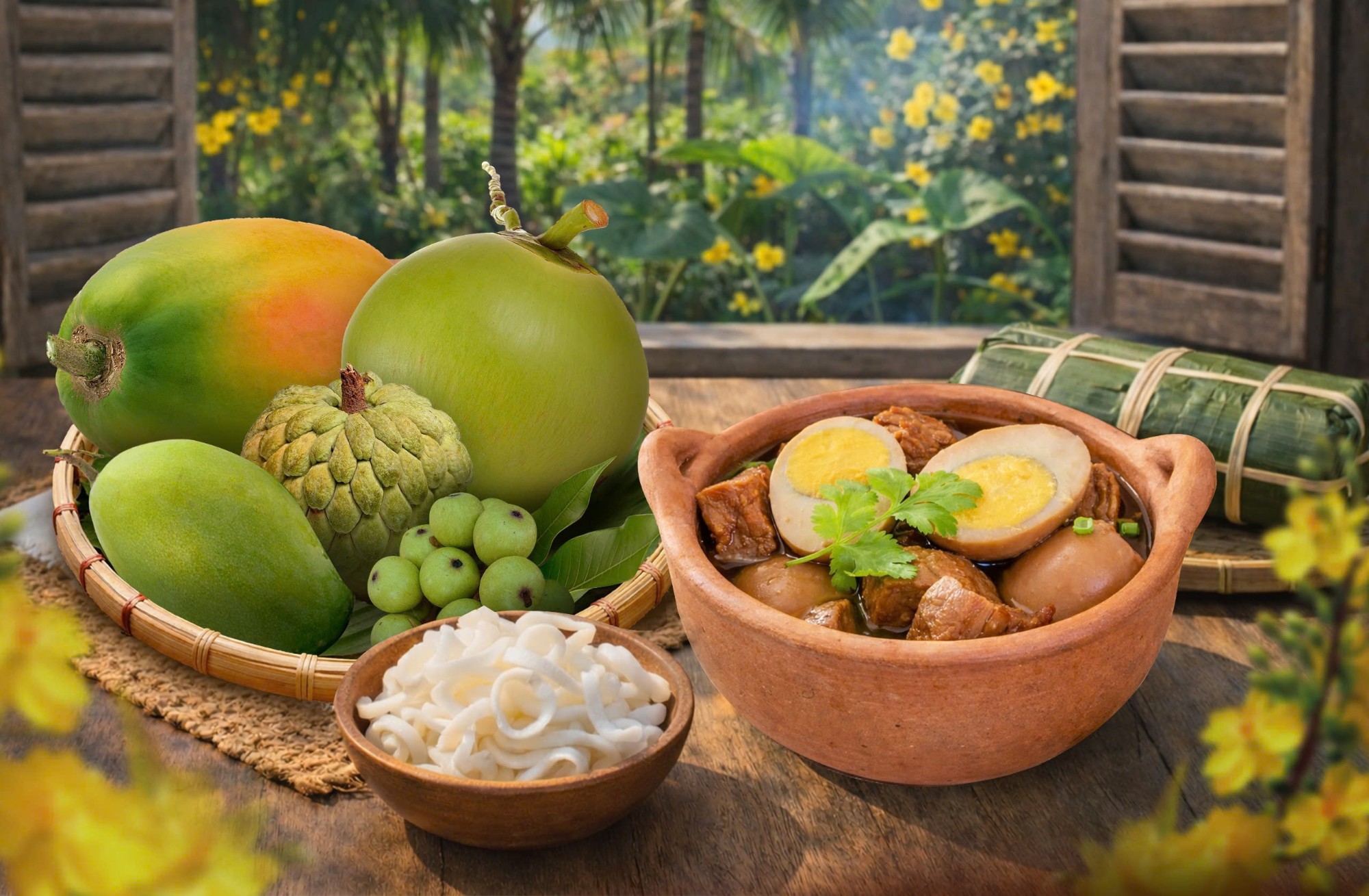 CÂY DỪA TRONG VĂN HÓA ẨM THỰC TẾT VIỆT