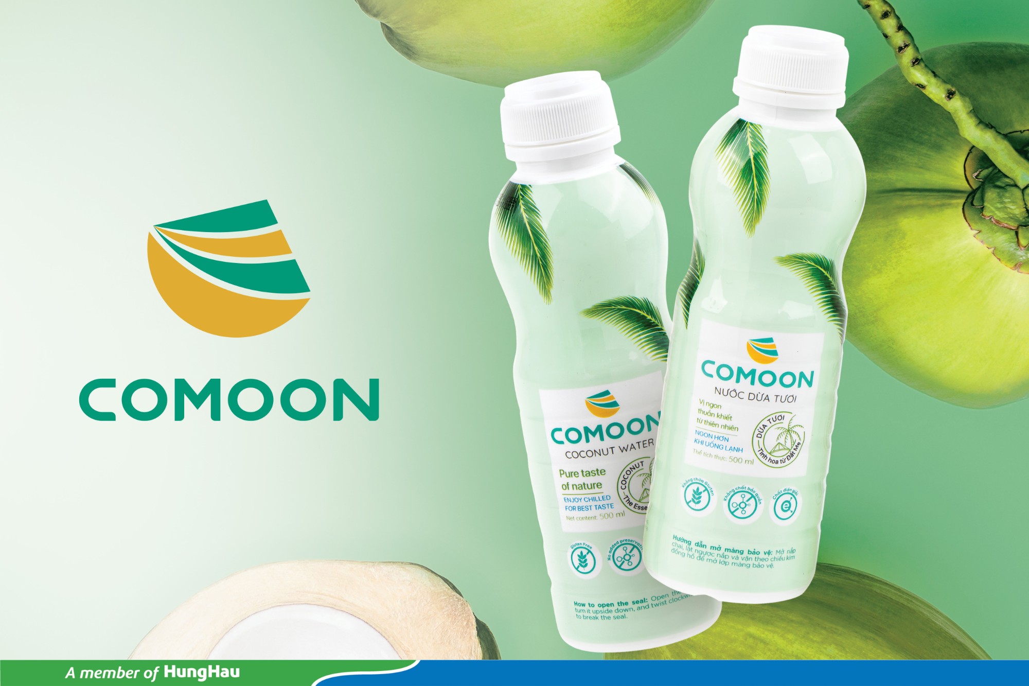 NEW LOOK OF COMOON FRESH COCONUT WATER BOTTLED
