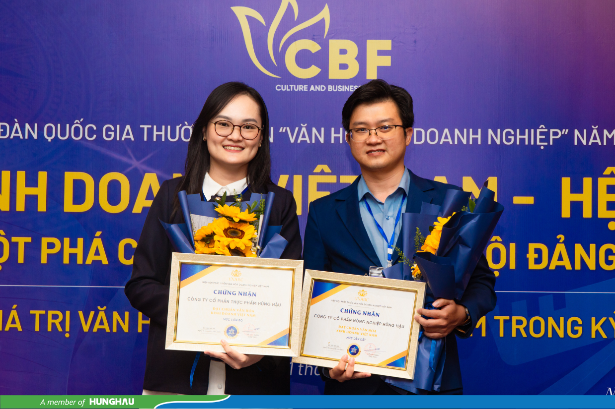 COMOON CONGRATULATES HUNGHAU FOODS ON BEING RECOGNIZED AS A “VIETNAM BUSINESS CULTURE STANDARD ENTERPRISE”