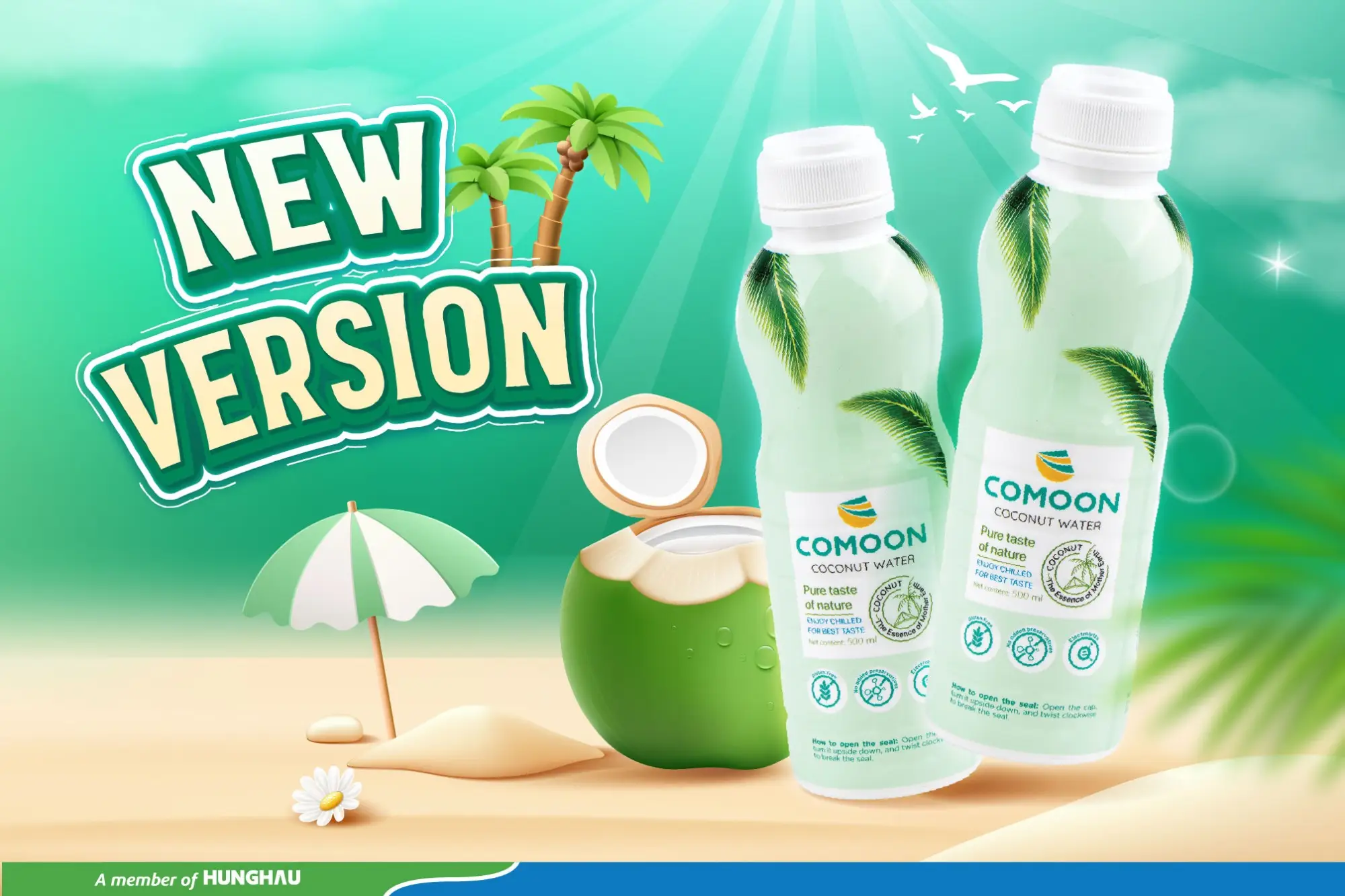 COMOON 500ML PP BOTTLED COCONUT WATER UNVEILS A NEW LOOK FOR A REFRESHING ALL-DAY EXPERIENCE