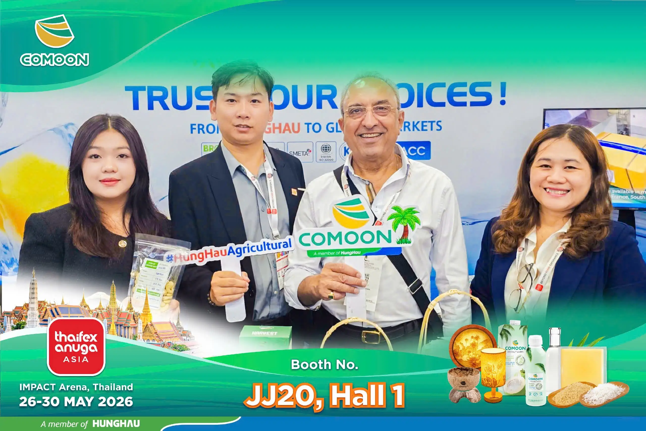 COMOON GIỚI THIỆU SẢN PHẨM TỪ DỪA VIỆT NAM TẠI THAIFEX ANUGA ASIA 2026