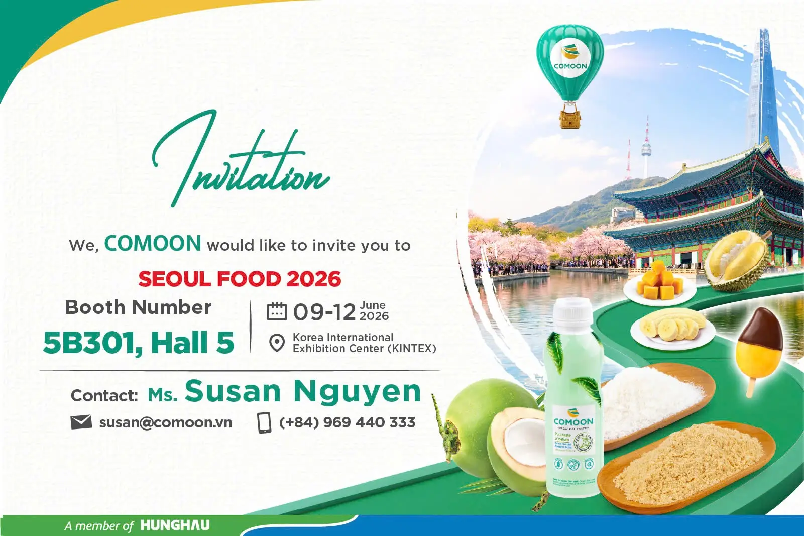 COMOON INVITES CUSTOMERS TO VISIT BOOTH 5B301, HALL 5 AT SEOUL FOOD & HOTEL 2026