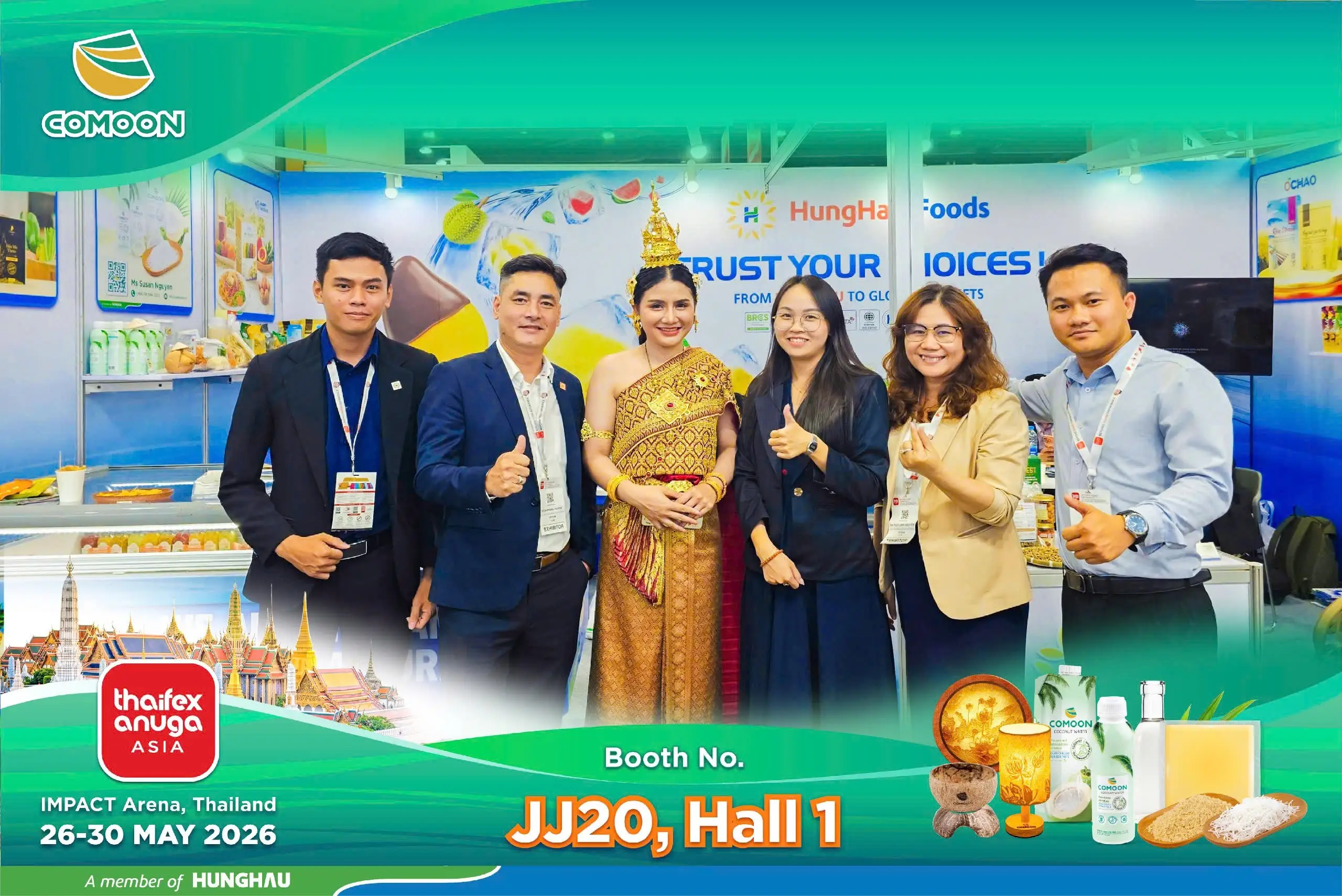 CƠM DỪA SẤY, NƯỚC DỪA VIỆT NAM ĐƯỢC YÊU THÍCH TẠI THAIFEX ANUGA ASIA 2026