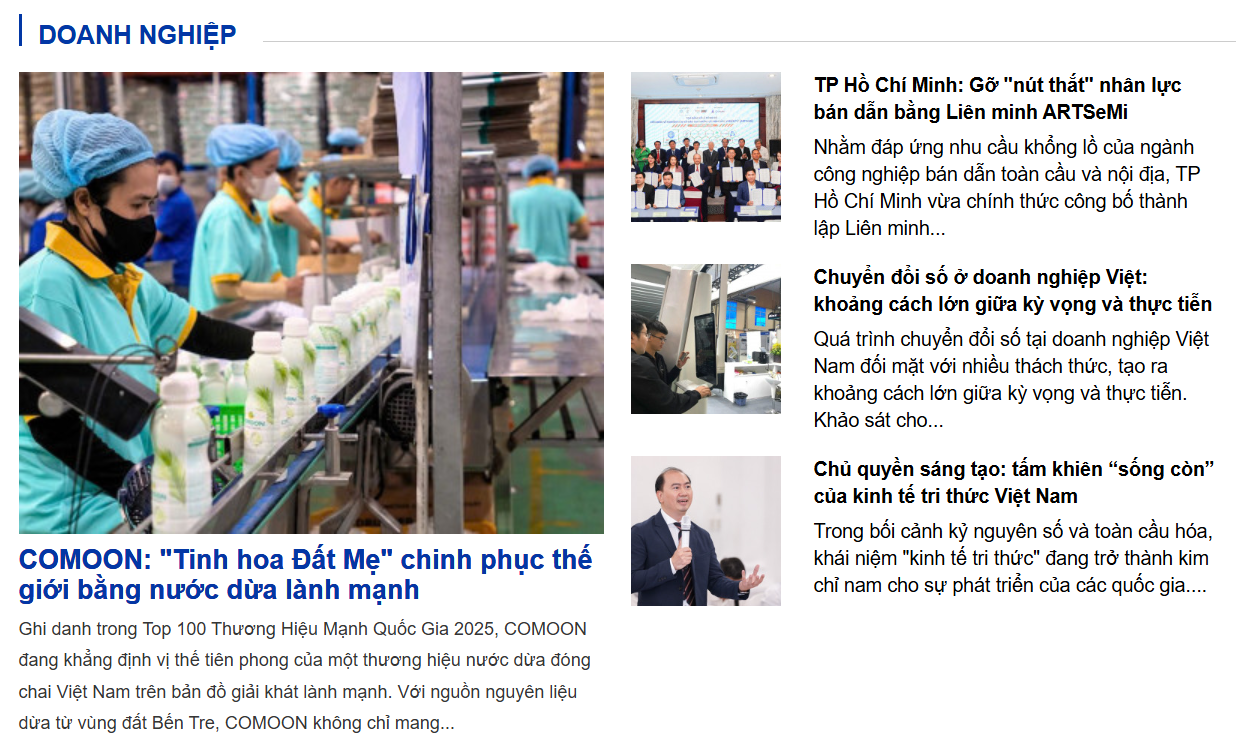 Bài viết COMOON được đăng tải trong mục Doanh nghiệp của Báo Kinh tế - Đô thị