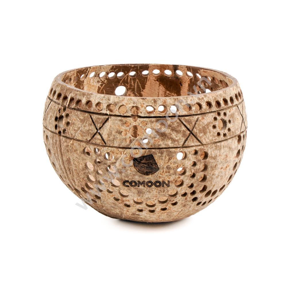 Raw Surface Coconut Candle Holder
