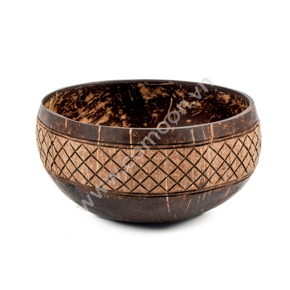 Patterned Coconut Bowl