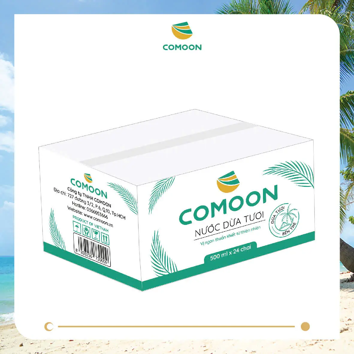 Box of 24 COMOON Coconut Water Bottles