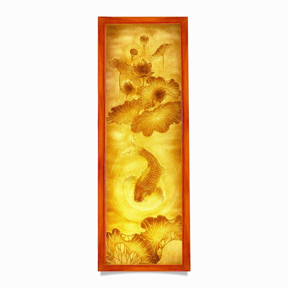 Moonlit Carp With Lotus – Diptych