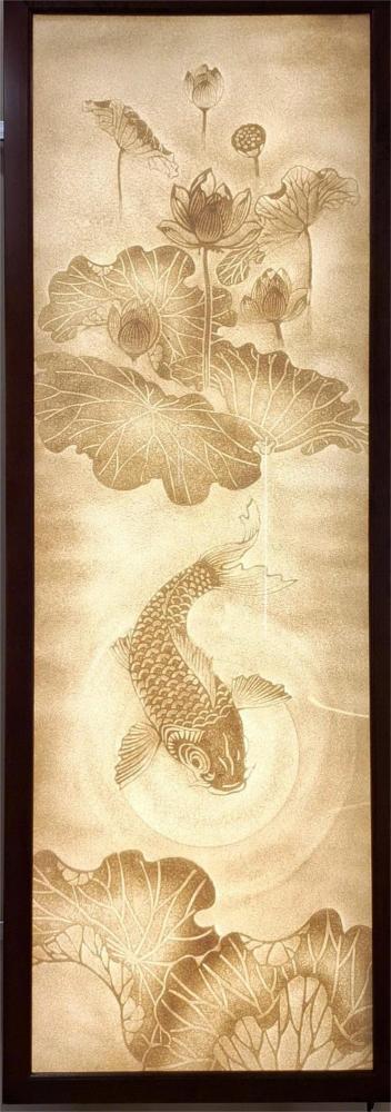 Tranh Lý Ngư Vọng Nguyệt